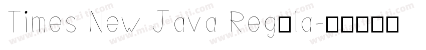 Times New Java Regula字体转换